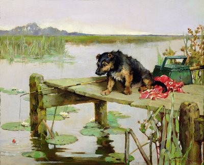 Terrier - Pesca, c.1890 da Philip Eustace Stretton